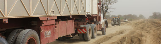 Unser Truck zwischen Panyagor und Bor